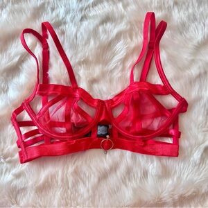 NWOT Bluebella Strappy Cage Bra in red
